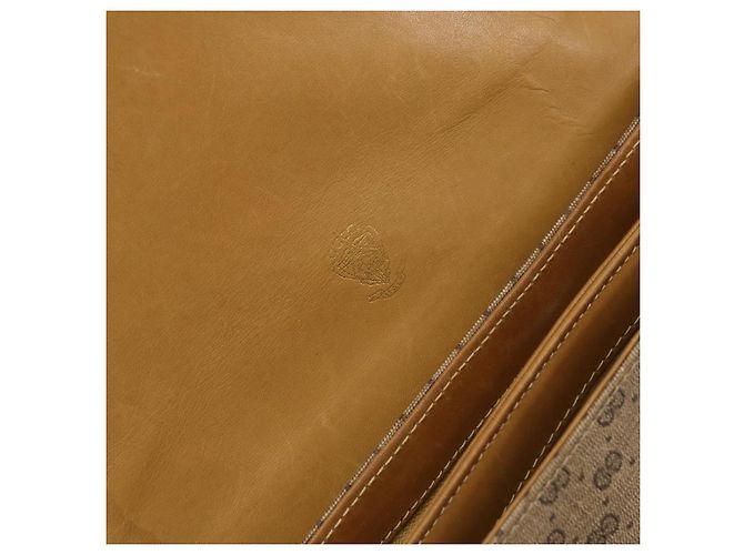 Gucci Borsa a spalla Micro GG Supreme in PVC Beige Oro Auth 149983 D'oro - vista 21