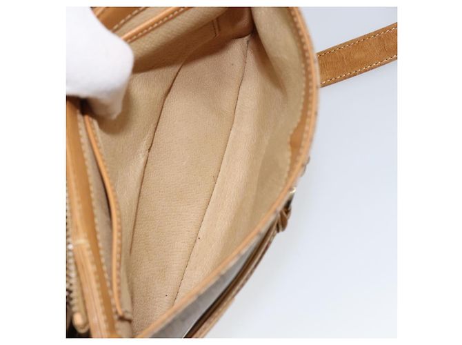 Gucci Borsa a spalla Micro GG Supreme in PVC Beige Oro Auth 149983 D'oro - vista 25
