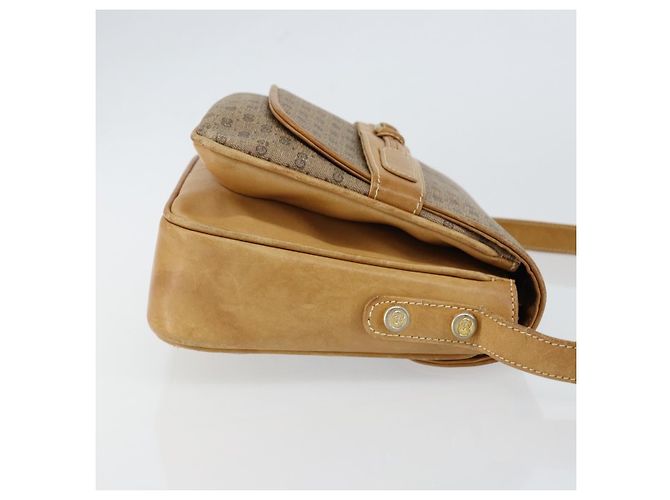 Gucci Borsa a spalla Micro GG Supreme in PVC Beige Oro Auth 149983 D'oro - vista 3