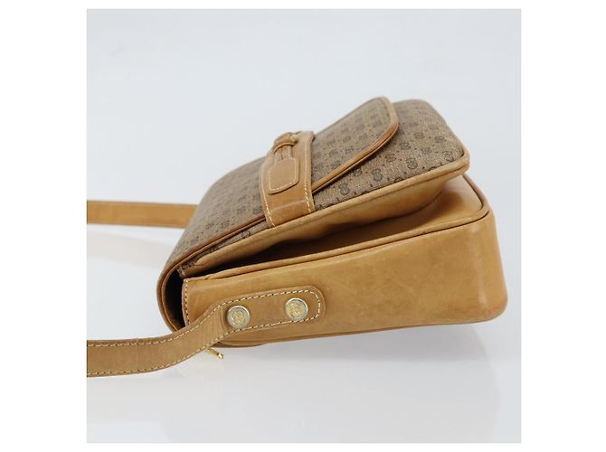 Gucci Borsa a spalla Micro GG Supreme in PVC Beige Oro Auth 149983 D'oro - vista 4