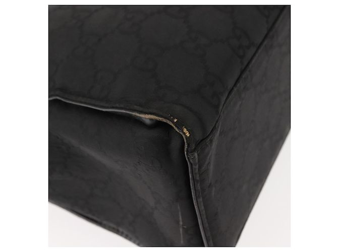 Borsa a mano in tela GG Bamboo di GUCCI Nero Argento 002 1010 3754 Auth BA7280 - vista 15