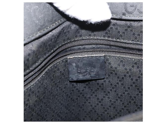 Borsa a mano in tela GG Bamboo di GUCCI Nero Argento 002 1010 3754 Auth BA7280 - vista 17
