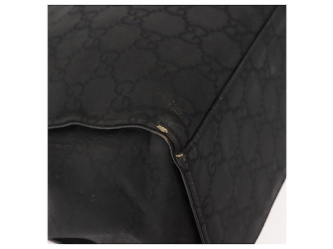 Borsa a mano in tela GG Bamboo di GUCCI Nero Argento 002 1010 3754 Auth BA7280 - vista 9
