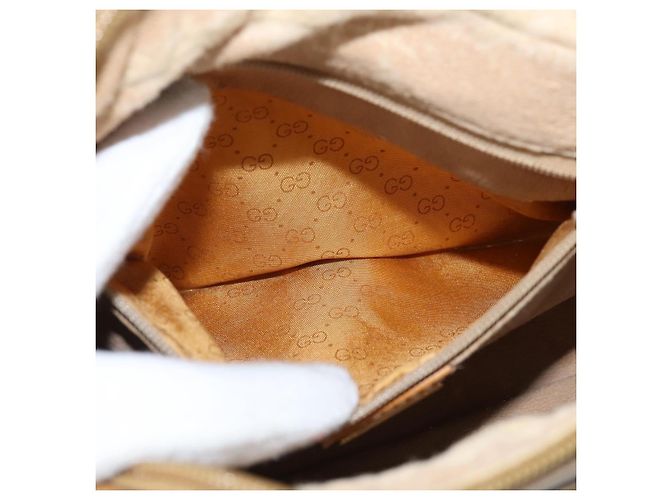 Gucci Borsa a Spalla Micro GG Supreme PVC Beige Oro 007 39 0014 Auth BA7243 D'oro - vista 11