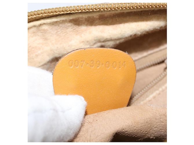 Gucci Borsa a Spalla Micro GG Supreme PVC Beige Oro 007 39 0014 Auth BA7243 D'oro - vista 12