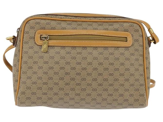 Gucci Borsa a Spalla Micro GG Supreme PVC Beige Oro 007 39 0014 Auth BA7243 D'oro - vista 13
