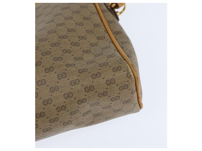 Gucci Borsa a Spalla Micro GG Supreme PVC Beige Oro 007 39 0014 Auth BA7243 D'oro - vista 16