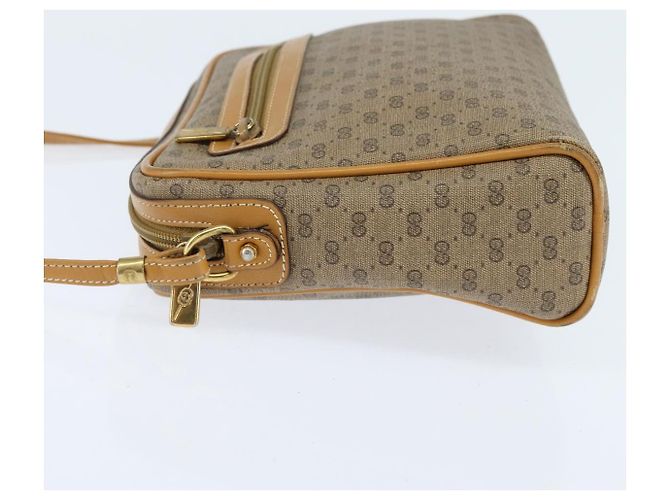 Gucci Borsa a Spalla Micro GG Supreme PVC Beige Oro 007 39 0014 Auth BA7243 D'oro - vista 3