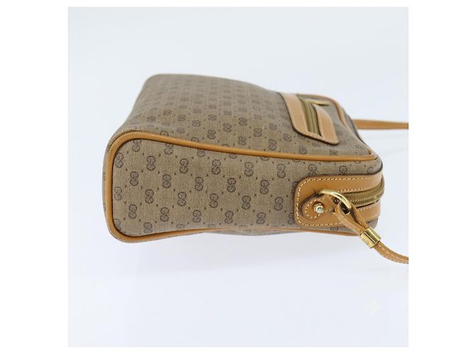 Gucci Borsa a Spalla Micro GG Supreme PVC Beige Oro 007 39 0014 Auth BA7243 D'oro - vista 4