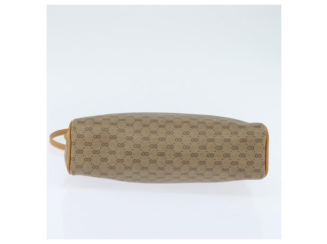 Gucci Borsa a Spalla Micro GG Supreme PVC Beige Oro 007 39 0014 Auth BA7243 D'oro - vista 5