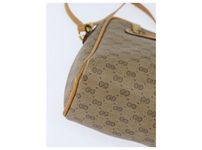 Gucci Borsa a Spalla Micro GG Supreme PVC Beige Oro 007 39 0014 Auth BA7243 D'oro - vista 9