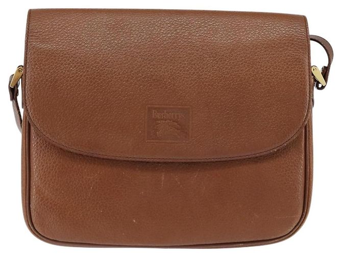 Autre Marque Borsa a spalla in pelle marrone con motivo Nova Check di Burberrys, oro, Auth bs30445 D'oro - vista 13
