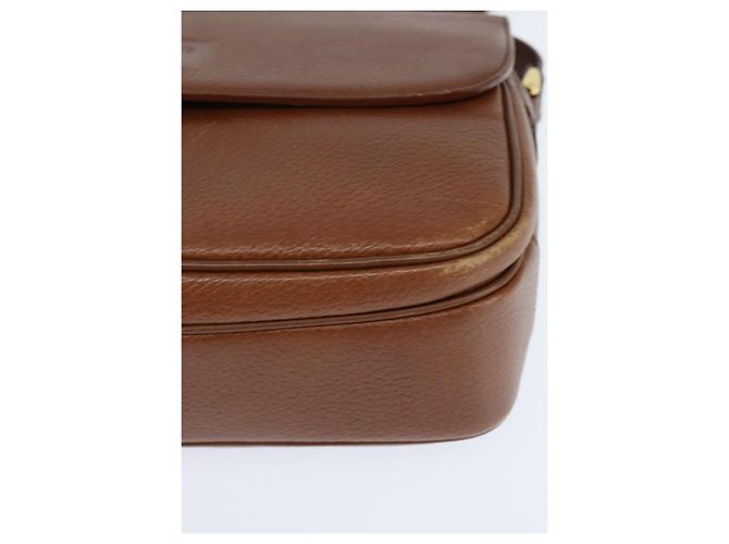 Autre Marque Borsa a spalla in pelle marrone con motivo Nova Check di Burberrys, oro, Auth bs30445 D'oro - vista 14