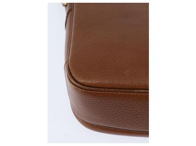 Autre Marque Borsa a spalla in pelle marrone con motivo Nova Check di Burberrys, oro, Auth bs30445 D'oro - vista 15