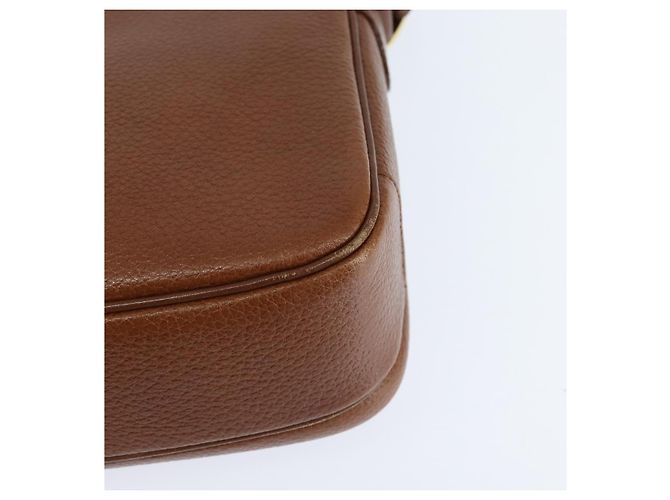 Autre Marque Borsa a spalla in pelle marrone con motivo Nova Check di Burberrys, oro, Auth bs30445 D'oro - vista 16