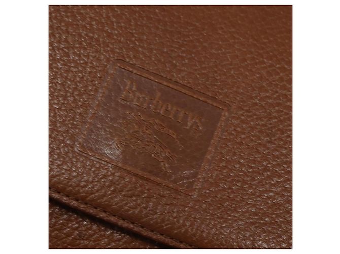 Autre Marque Borsa a spalla in pelle marrone con motivo Nova Check di Burberrys, oro, Auth bs30445 D'oro - vista 17