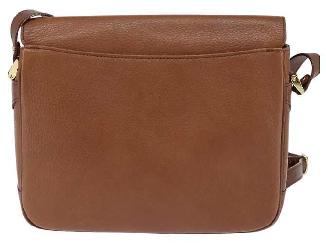 Autre Marque Borsa a spalla in pelle marrone con motivo Nova Check di Burberrys, oro, Auth bs30445 D'oro - vista 2