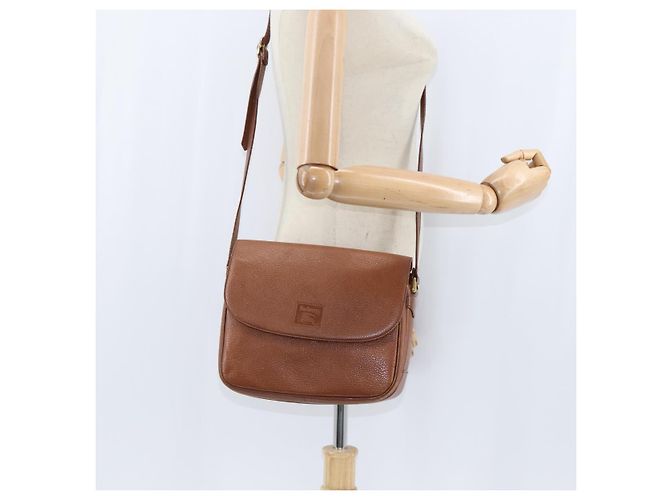 Autre Marque Borsa a spalla in pelle marrone con motivo Nova Check di Burberrys, oro, Auth bs30445 D'oro - vista 21