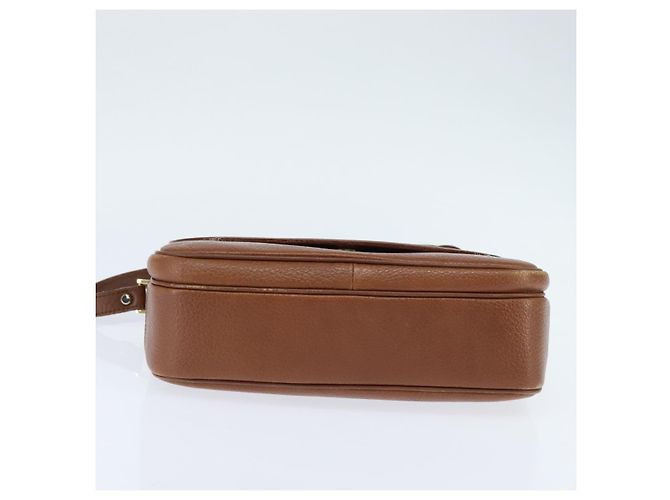 Autre Marque Borsa a spalla in pelle marrone con motivo Nova Check di Burberrys, oro, Auth bs30445 D'oro - vista 5