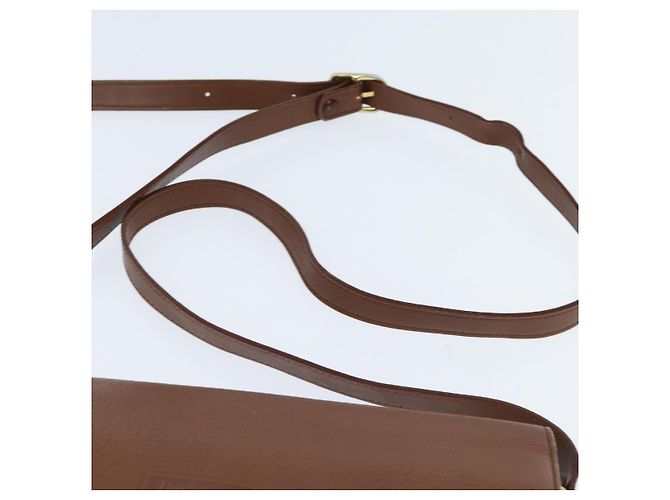 Autre Marque Borsa a spalla in pelle marrone con motivo Nova Check di Burberrys, oro, Auth bs30445 D'oro - vista 8