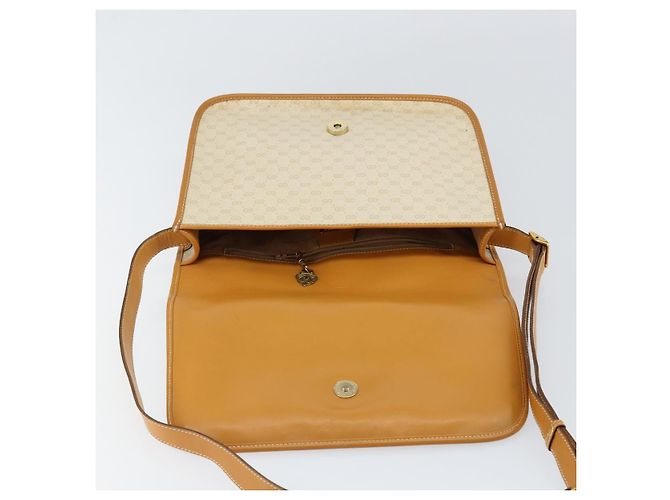 Borsa Sherry Line in PVC Beige Micro GG Supreme Web di GUCCI 001 104 0551 Auth BA7241 D'oro - vista 10