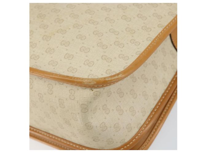 Borsa Sherry Line in PVC Beige Micro GG Supreme Web di GUCCI 001 104 0551 Auth BA7241 D'oro - vista 15