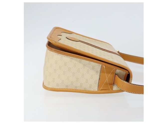 Borsa Sherry Line in PVC Beige Micro GG Supreme Web di GUCCI 001 104 0551 Auth BA7241 D'oro - vista 3
