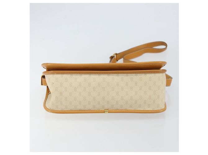 Borsa Sherry Line in PVC Beige Micro GG Supreme Web di GUCCI 001 104 0551 Auth BA7241 D'oro - vista 5