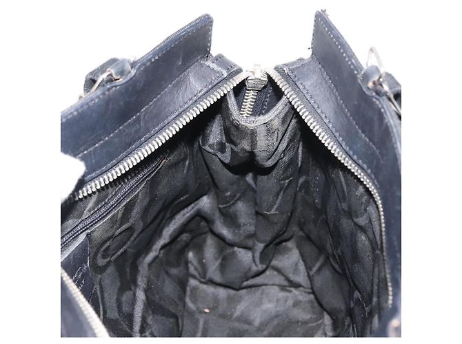 Sac à main Vala en toile noire et argent de Salvatore Ferragamo Auth BA7330 Argenté - vue 19
