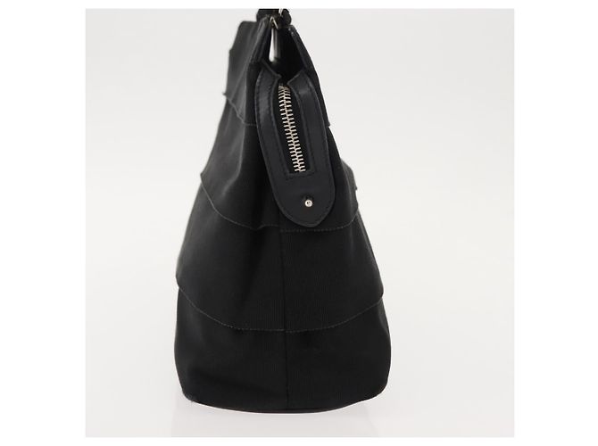 Sac à main Vala en toile noire et argent de Salvatore Ferragamo Auth BA7330 Argenté - vue 3