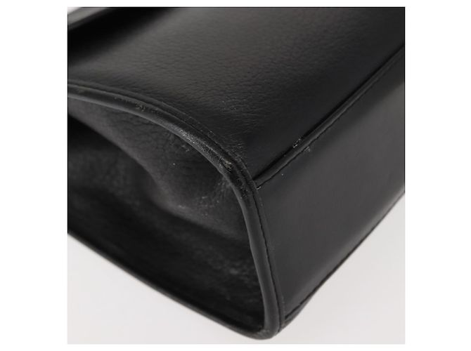 Autre Marque Borsa a mano Burberry in pelle nera e oro Auth bs30344 Nero D'oro - vista 10