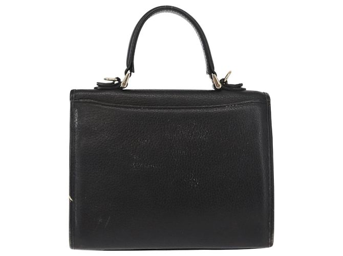 Autre Marque Borsa a mano Burberry in pelle nera e oro Auth bs30344 Nero D'oro - vista 3