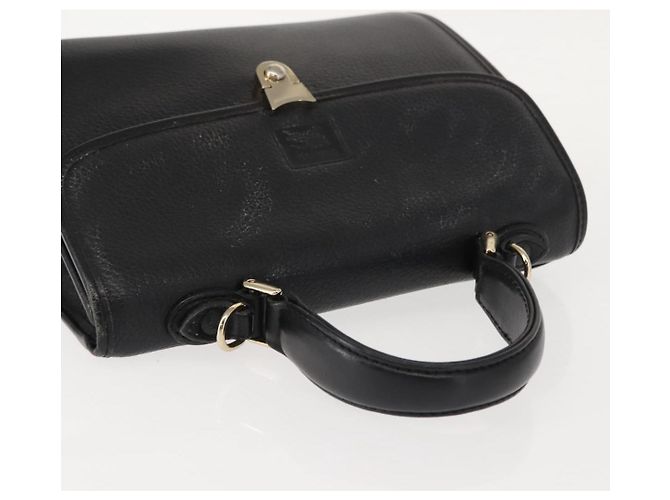 Autre Marque Borsa a mano Burberry in pelle nera e oro Auth bs30344 Nero D'oro - vista 6