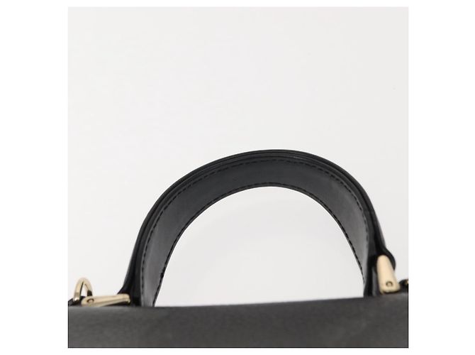 Autre Marque Borsa a mano Burberry in pelle nera e oro Auth bs30344 Nero D'oro - vista 8