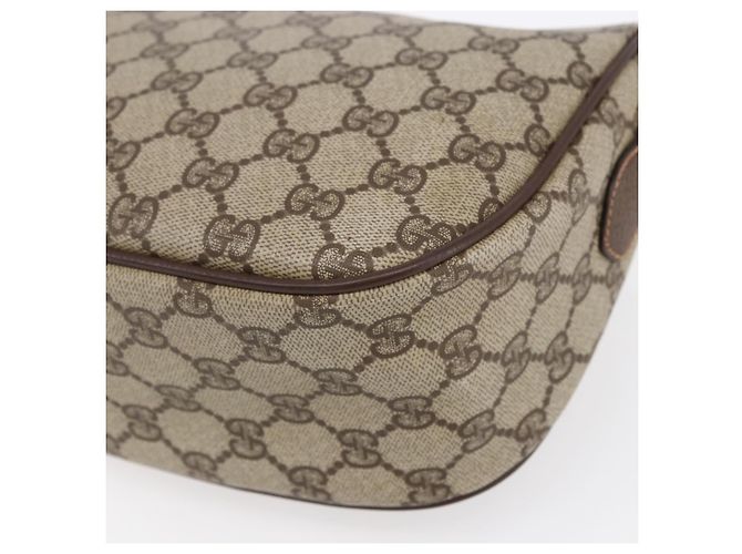 Borsa Gucci GG Supreme Web Sherry Line PVC Beige Oro 89 02 032 Auth ki6150 D'oro - vista 12