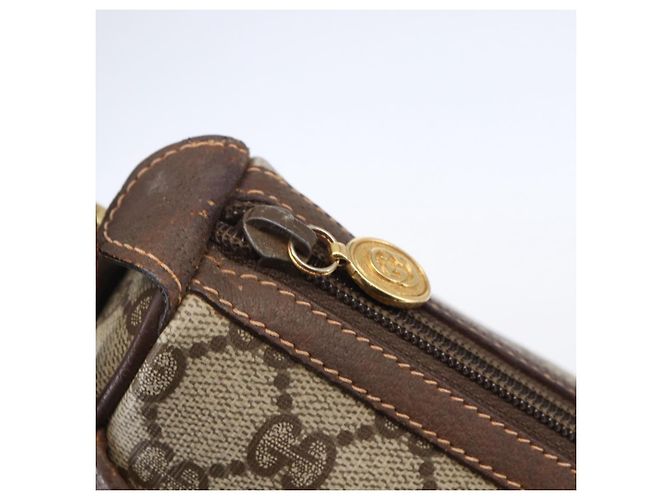 Borsa Gucci GG Supreme Web Sherry Line PVC Beige Oro 89 02 032 Auth ki6150 D'oro - vista 15