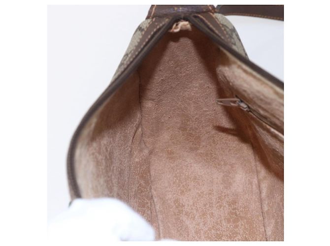 Borsa Gucci GG Supreme Web Sherry Line PVC Beige Oro 89 02 032 Auth ki6150 D'oro - vista 20