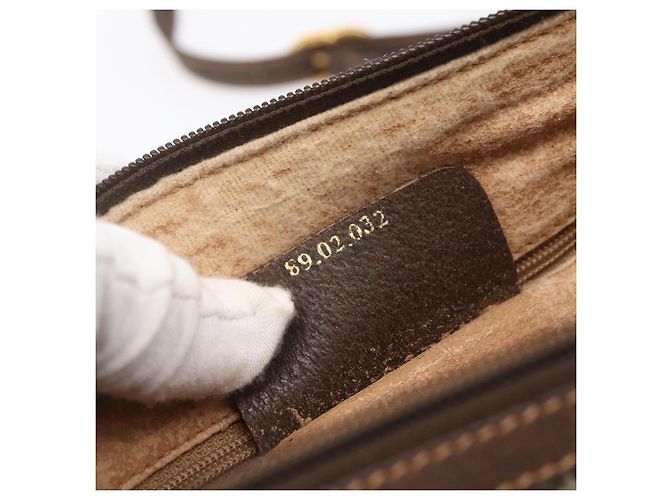 Borsa Gucci GG Supreme Web Sherry Line PVC Beige Oro 89 02 032 Auth ki6150 D'oro - vista 23