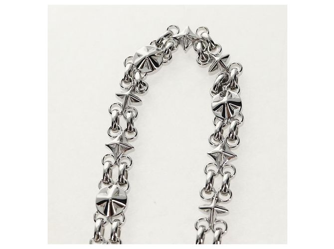 LOUIS VUITTON Cadena de Metal Plata LV Auth 141725M - vista 4
