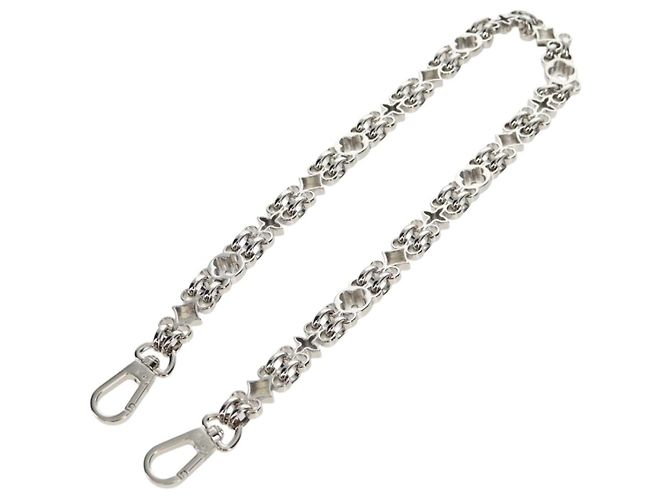 LOUIS VUITTON Cadena de Metal Plata LV Auth 141725M - vista 5