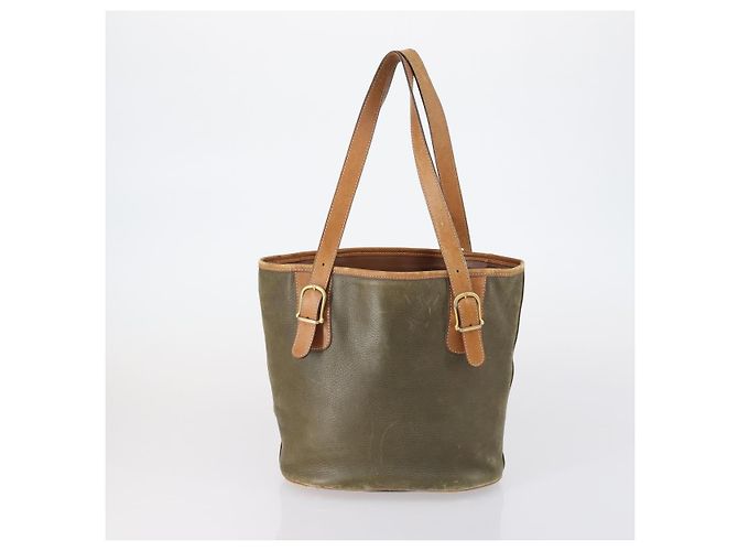 Céline Borsa a Spalla in Tela Macadam CELINE PVC 3 Pezzi Beige Marrone Auth 148968 - vista 10