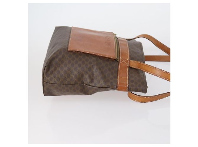 Céline Borsa a Spalla in Tela Macadam CELINE PVC 3 Pezzi Beige Marrone Auth 148968 - vista 4
