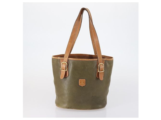 Céline Borsa a Spalla in Tela Macadam CELINE PVC 3 Pezzi Beige Marrone Auth 148968 - vista 9