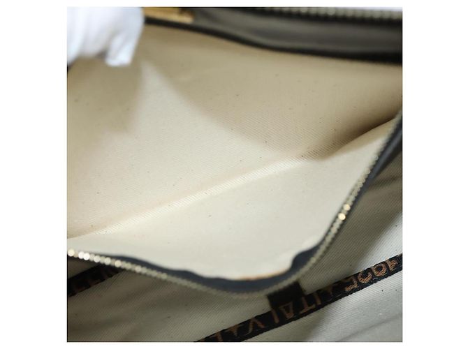 Pequin Borsa a Spalla in Tela Pecan FENDI PVC Nero Marrone Auth 150756 - vista 18