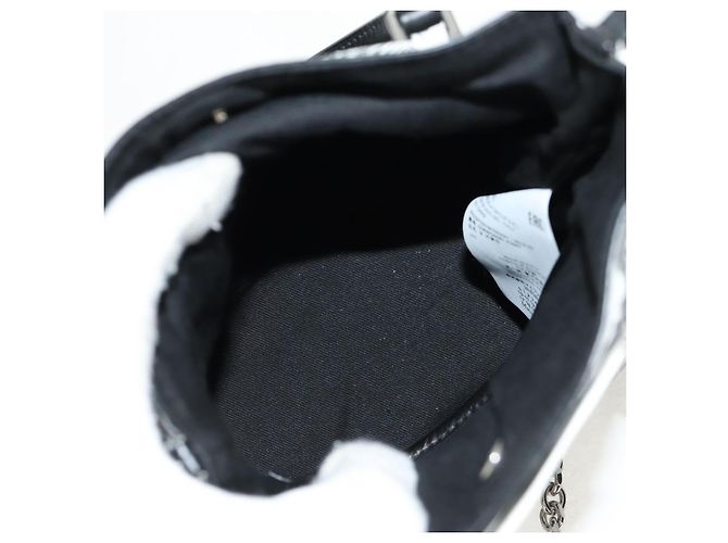 Autre Marque Borsa a mano con catena in pelle 2 in 1 Maison Margiela Bianco Nero Argento Auth 128505M - vista 19