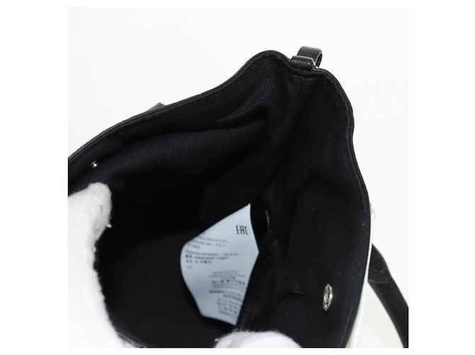 Autre Marque Borsa a mano con catena in pelle 2 in 1 Maison Margiela Bianco Nero Argento Auth 128505M - vista 20