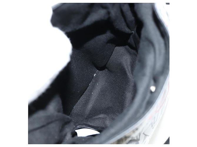 Autre Marque Borsa a mano con catena in pelle 2 in 1 Maison Margiela Bianco Nero Argento Auth 128505M - vista 22
