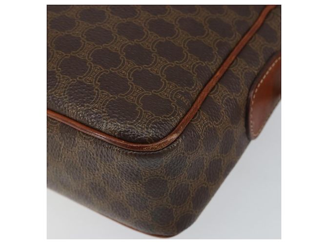 Céline Borsa a Spalla in Tela Macadam CELINE in Pelle PVC Marrone Oro Auth ep11508 D'oro - vista 10