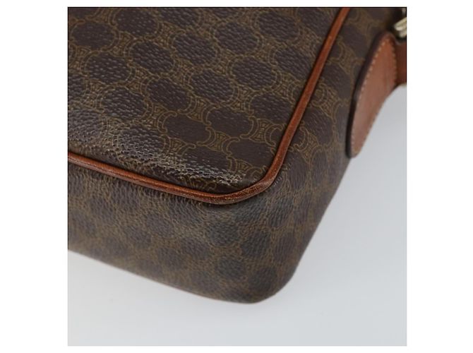 Céline Borsa a Spalla in Tela Macadam CELINE in Pelle PVC Marrone Oro Auth ep11508 D'oro - vista 12