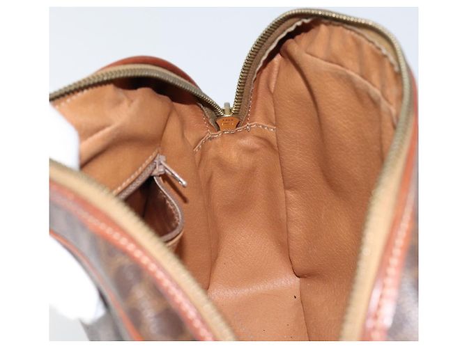 Céline Borsa a Spalla in Tela Macadam CELINE in Pelle PVC Marrone Oro Auth ep11508 D'oro - vista 19